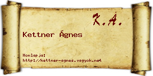 Kettner Ágnes névjegykártya